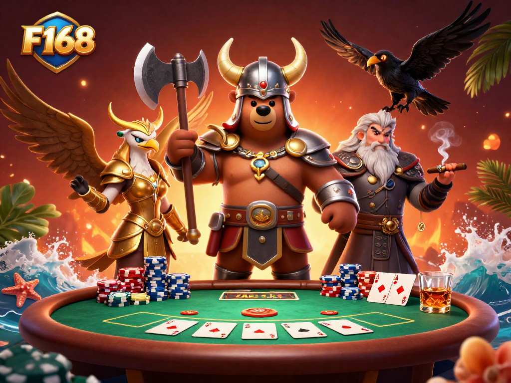 Experience thrilling poker action with F168's exclusive characters and dynamic gameplay elements.