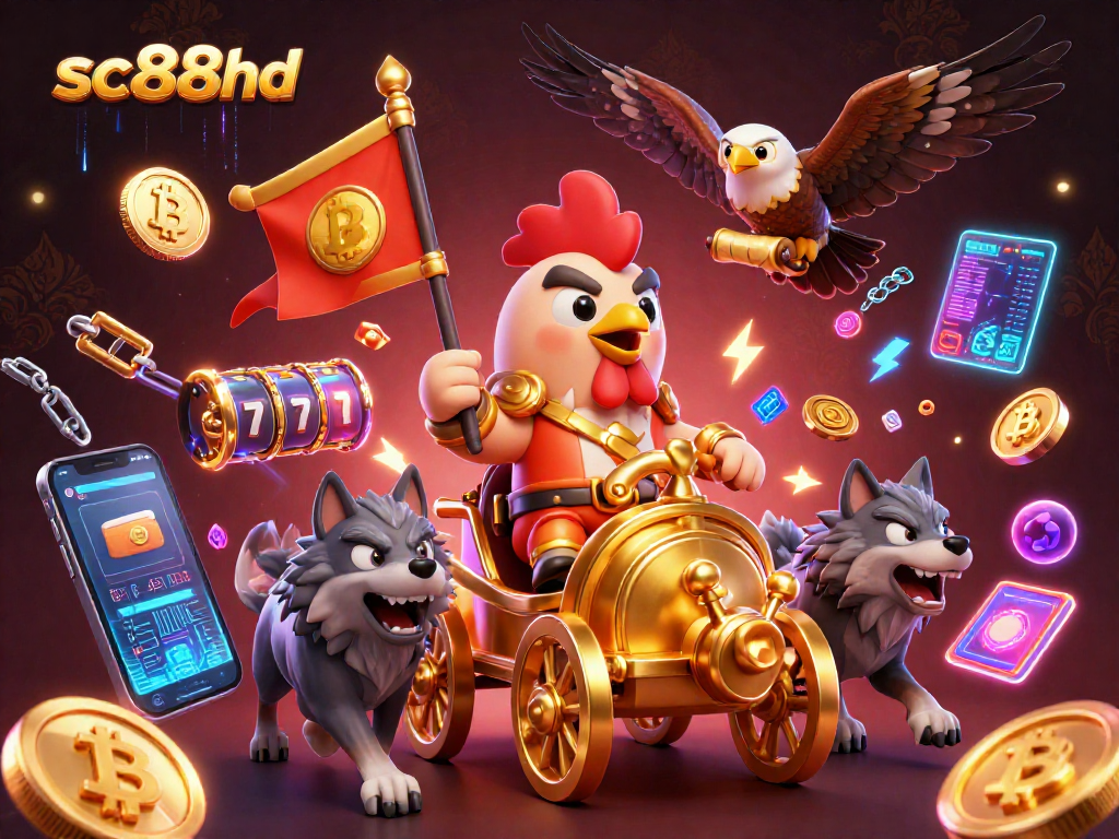 Engage with exciting sc88hd games featuring a rooster warlord and crypto elements
