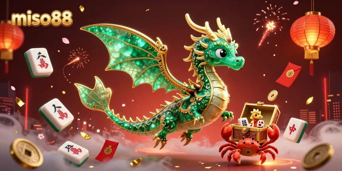 Miso88 immerses players in a vibrant 3D gaming world with a magical sea dragon and treasure.