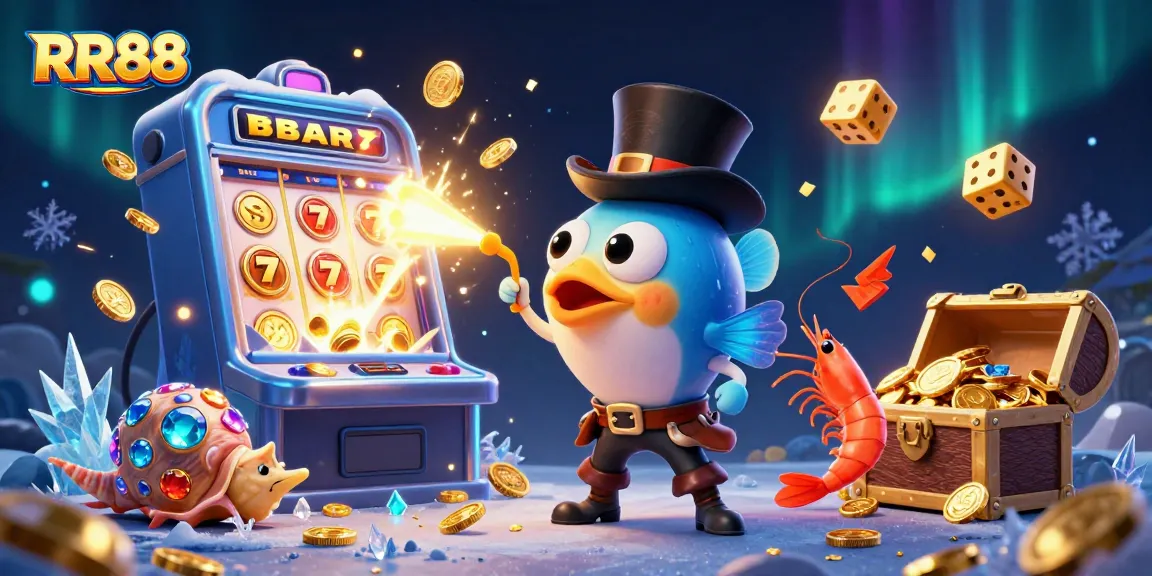 Play exhilarating games at RR88, featuring a vibrant underwater scene with an anglerfish and treasure elements.